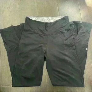 Lululemom tights with slits  on the bottom